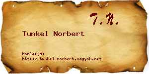 Tunkel Norbert névjegykártya